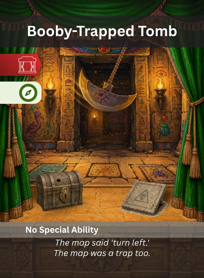 Pull the Strings card: Booby-Trapped Tomb, an Adventure setting.