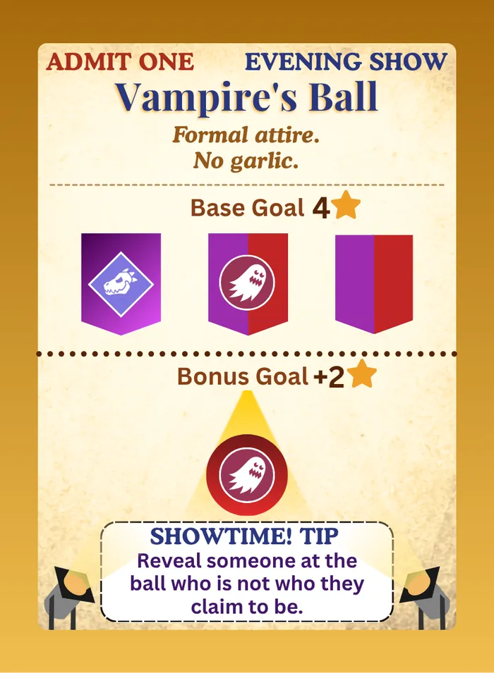 Pull the Strings card: Vampire's Ball, an Evening Show plot.